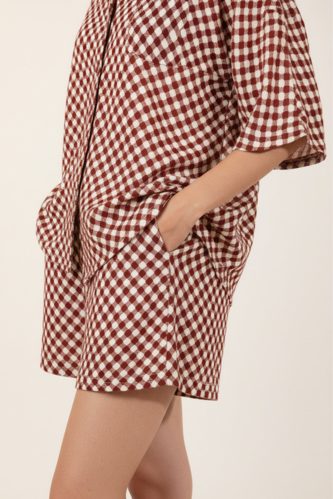 Checkered Linen Coord Set