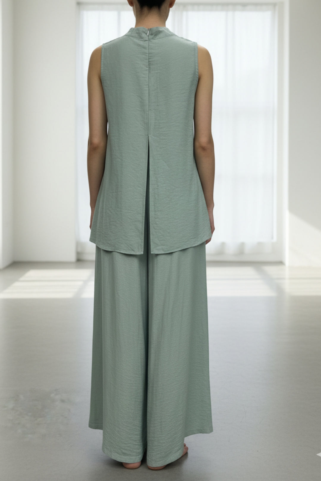 Aria Blue Back slit Comfort Co-Ord Set