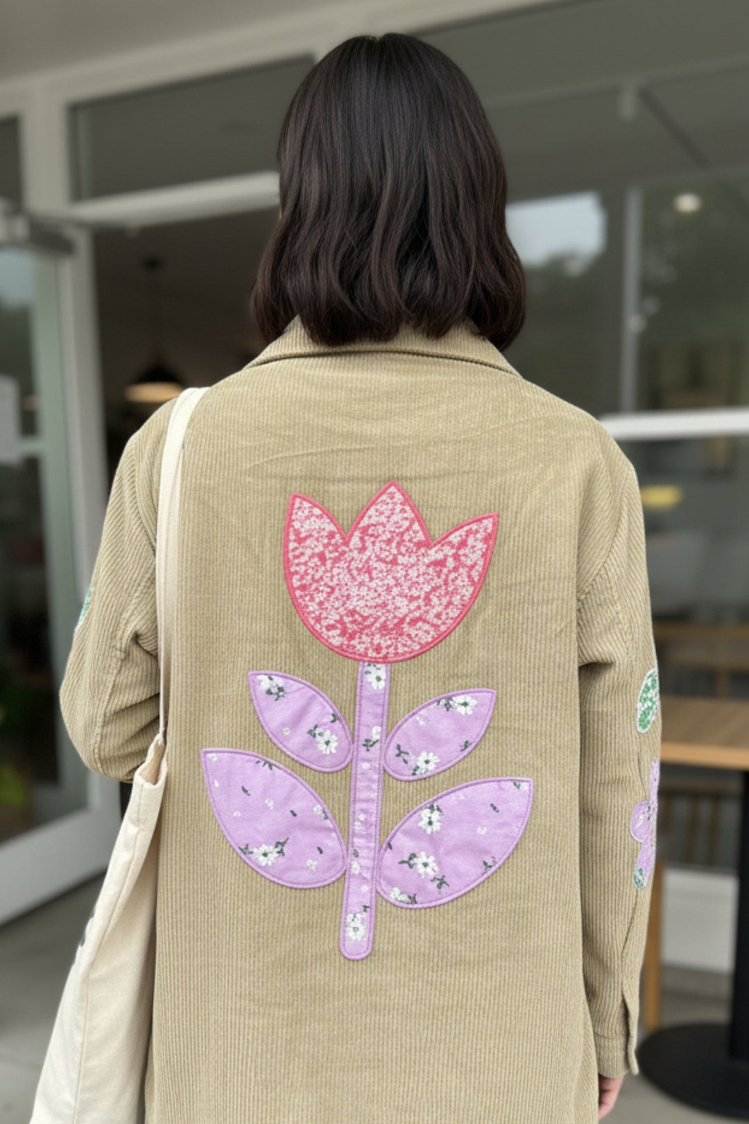 Olive Garden Corduroy Floral Shacket