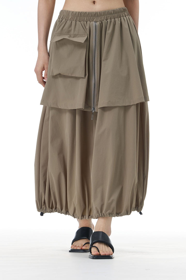 Urban Zipper Drawstring Skirt