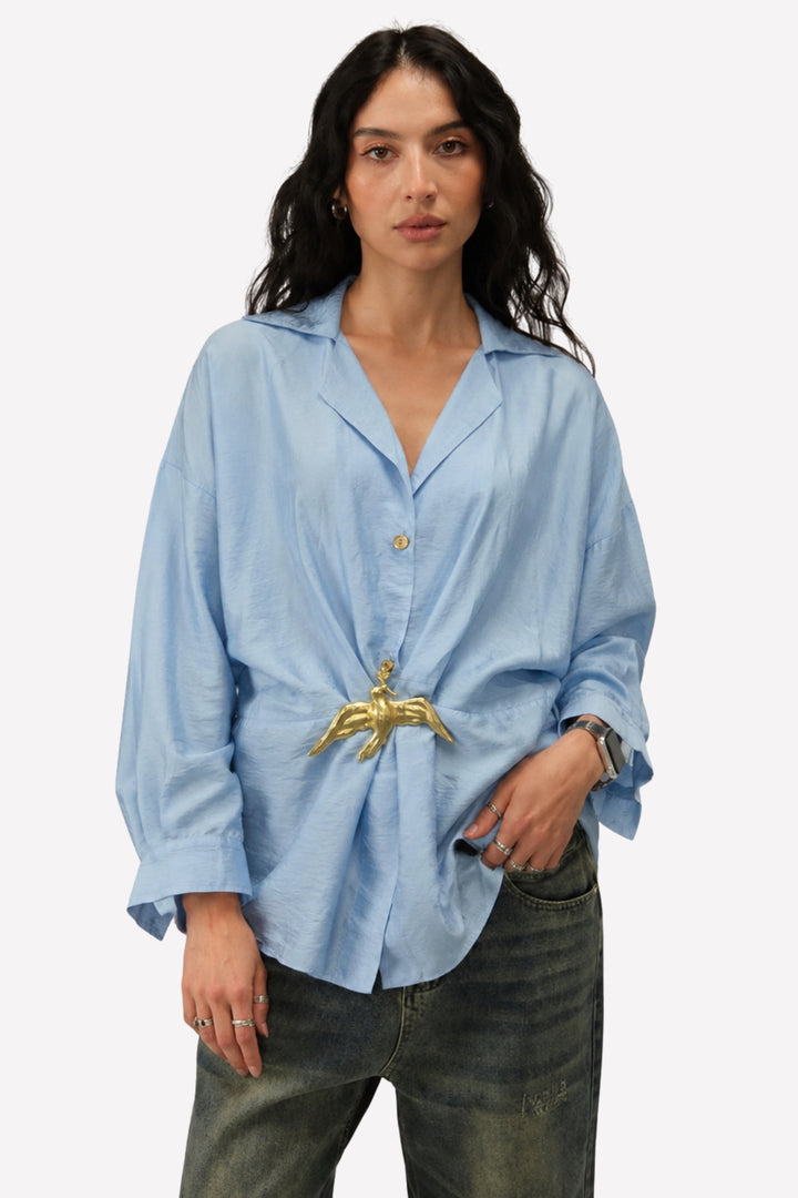 Sky Dove Buckle Shirt