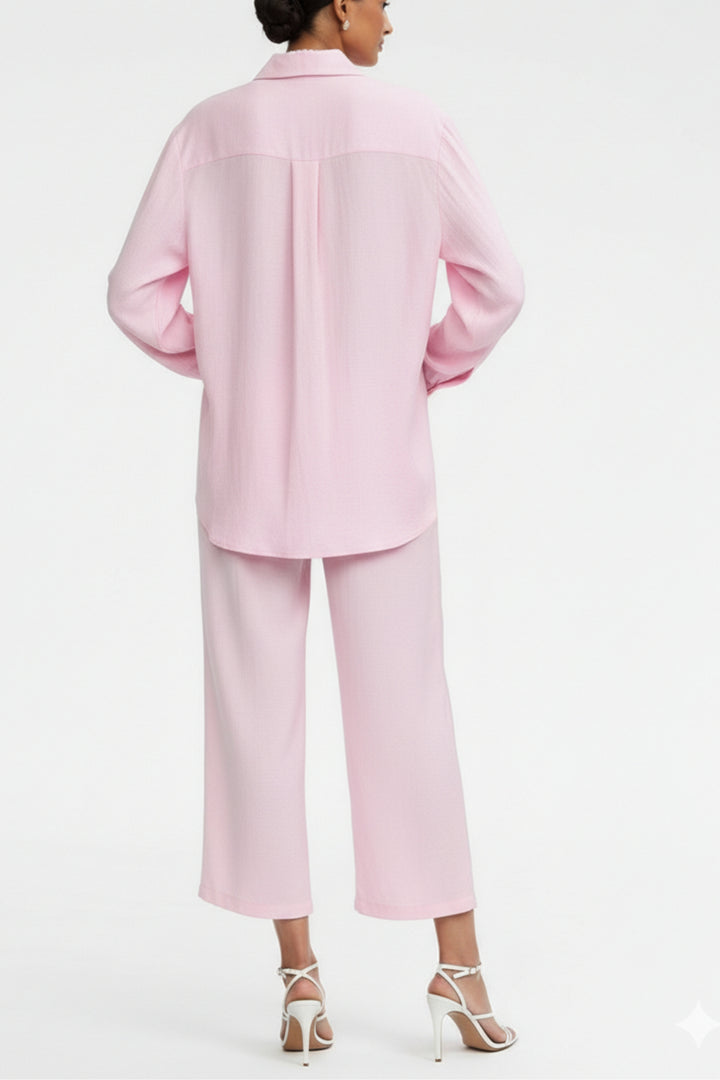 Petal Pink Floral Embroidered Co-Ord Set