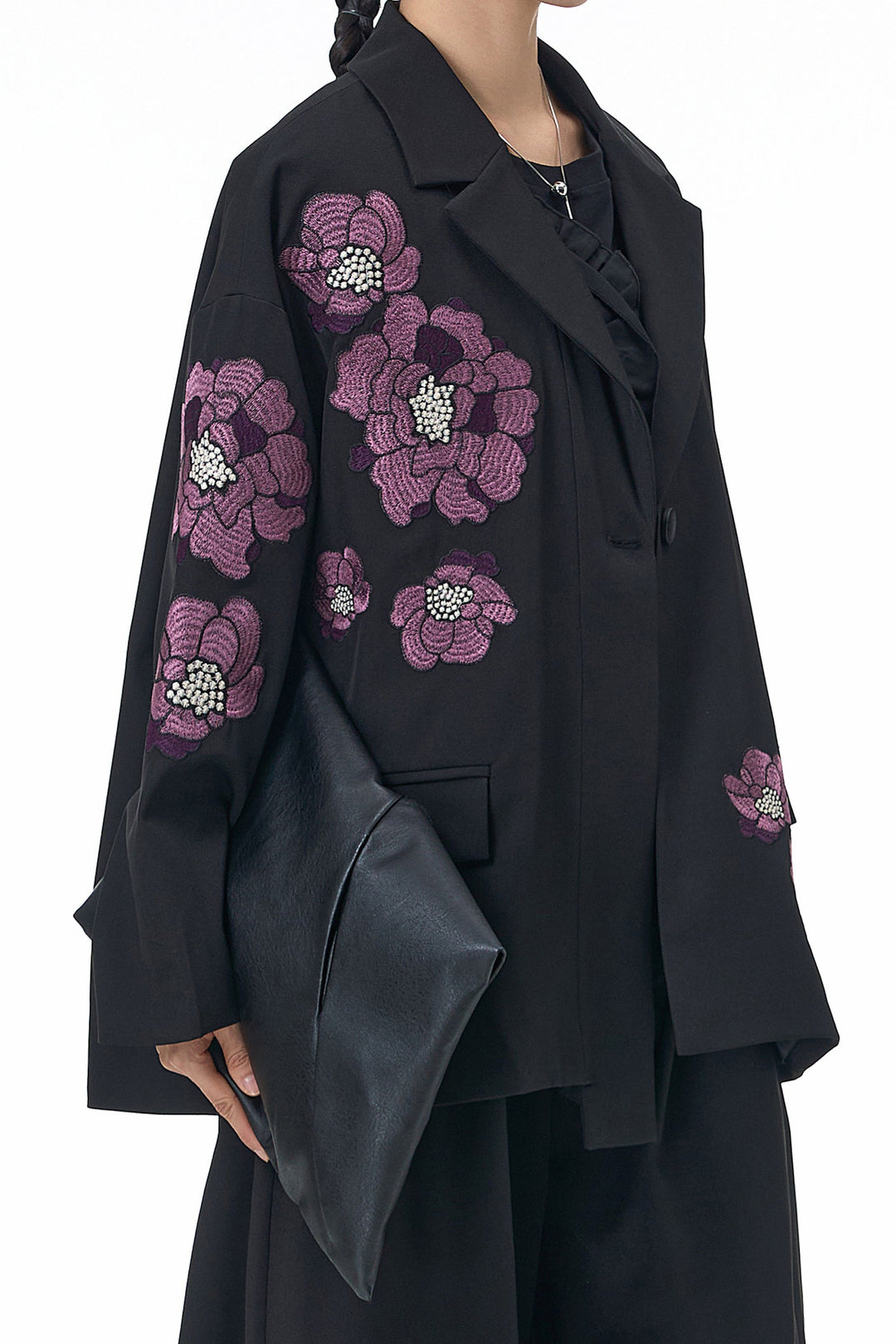 Petal Mystique Black Blazer