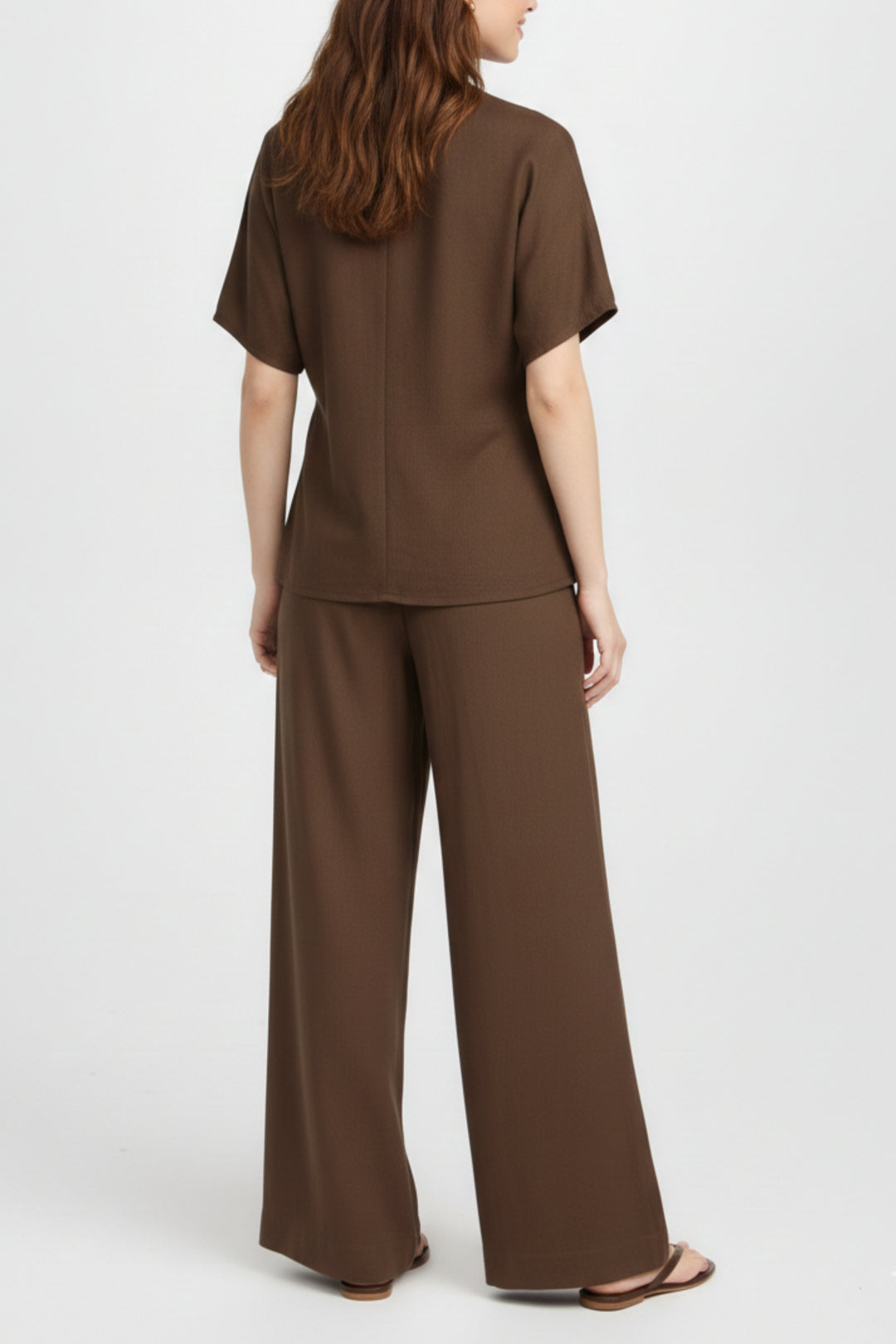 Mocha Twist Knot Top & Pant Co-Ord Set