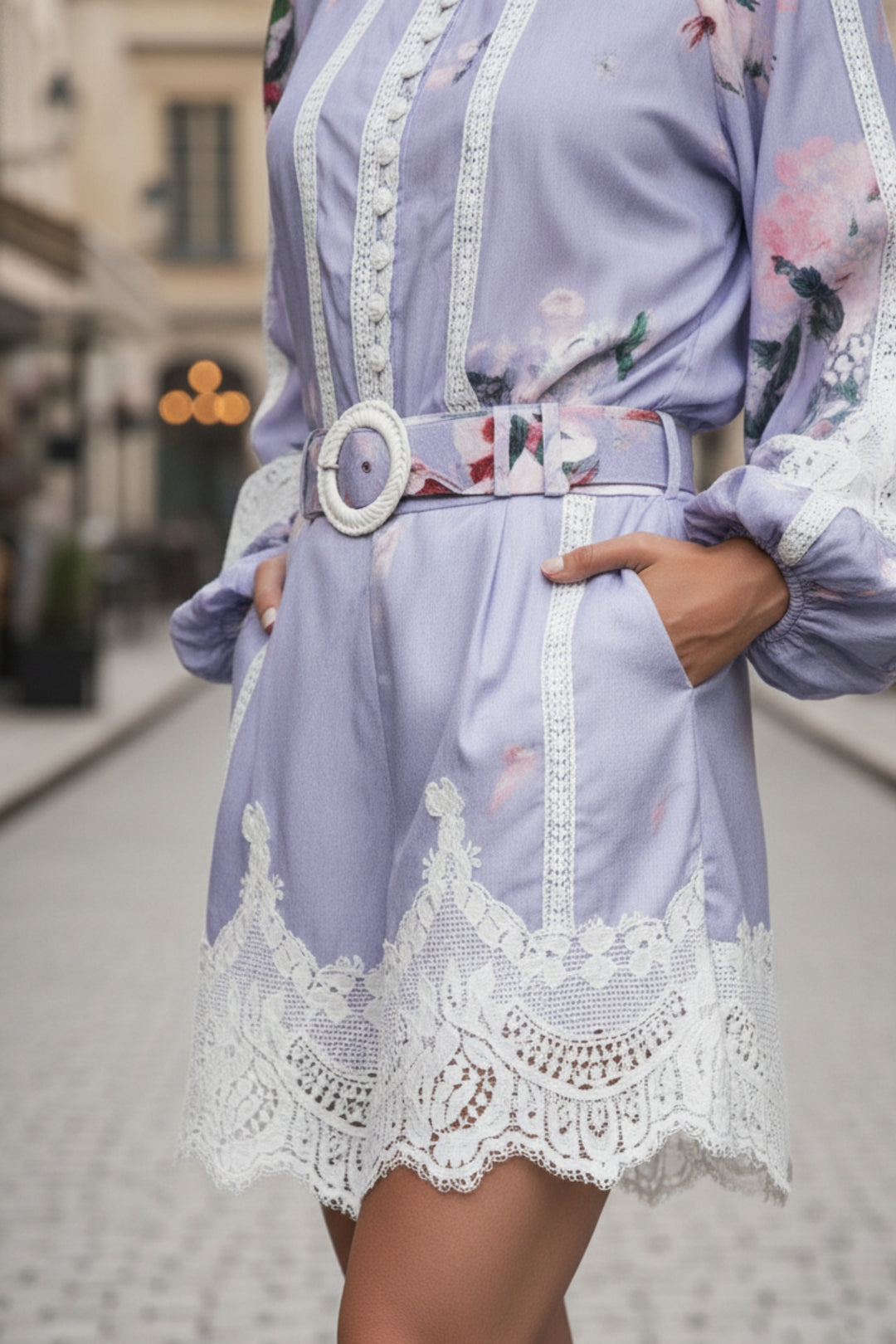 Washed Indigo Lacework Co-ord Set