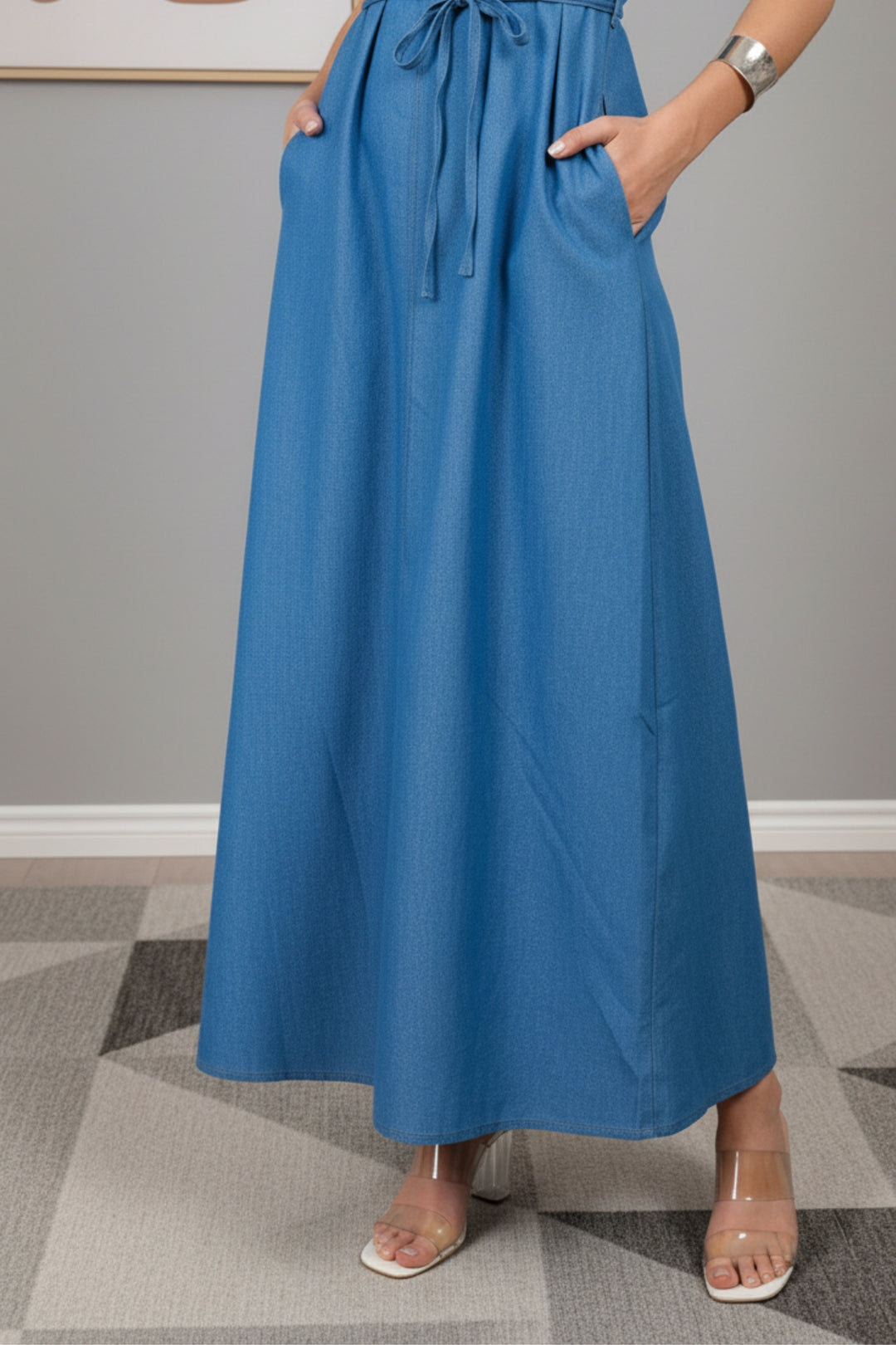 Darling Denim Trapeze Dress