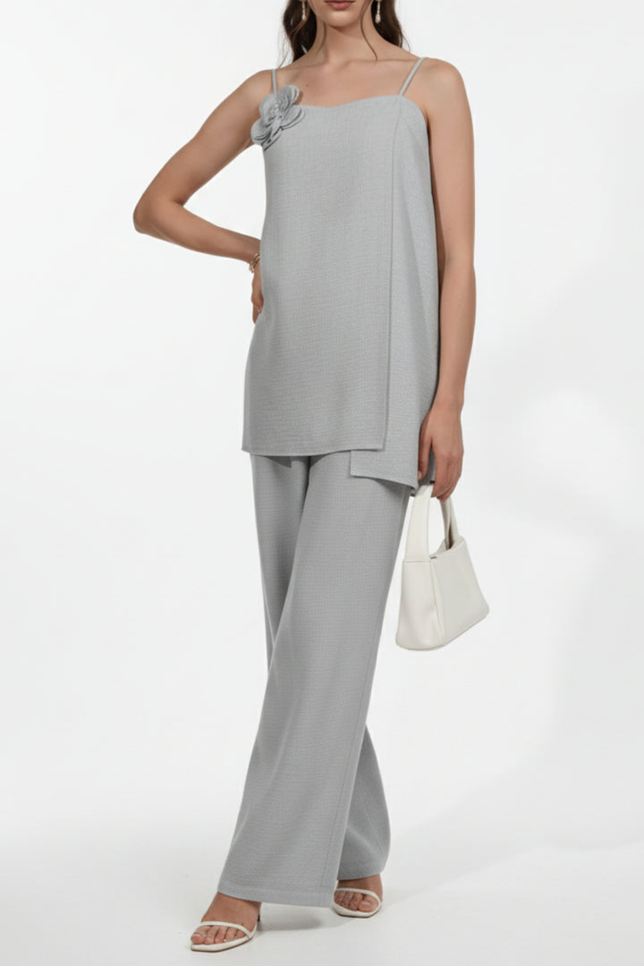 Florance Grey Linen Co-ord Set