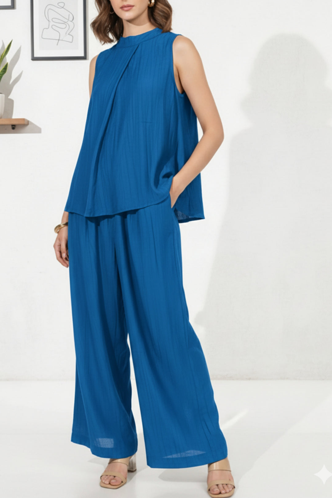 Royal Blue Minimalist Co-Ord Set