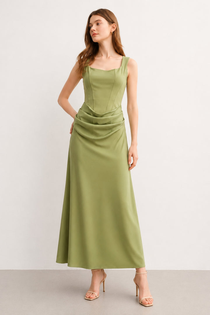 Jade Green Drape Dress