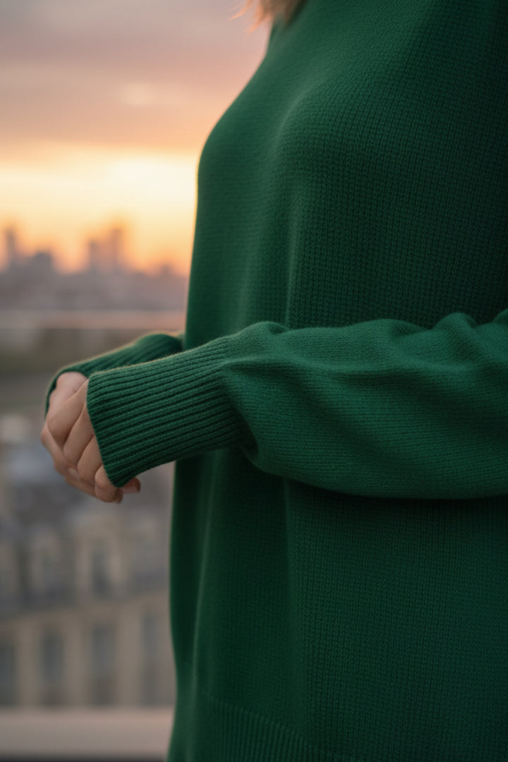 Green Short Skirt Knit Co-ord Set