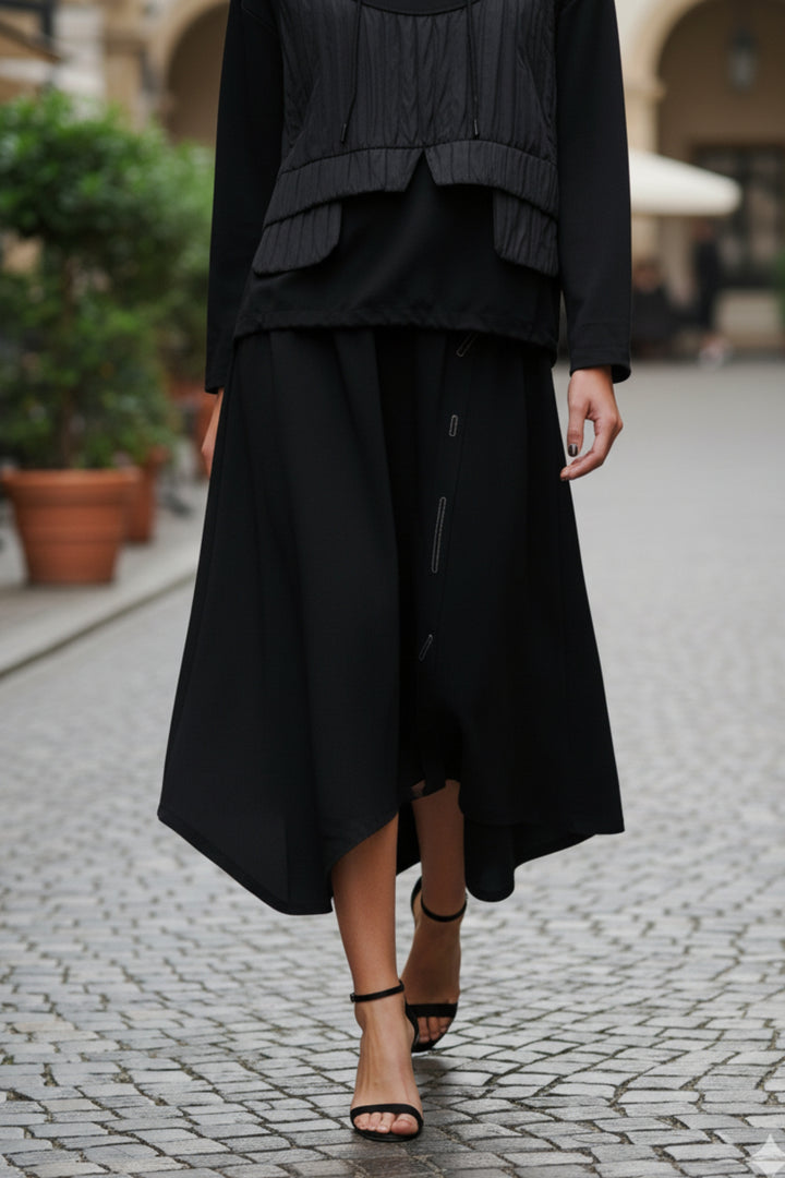 Hooded Monochrome Stitch Co-ord