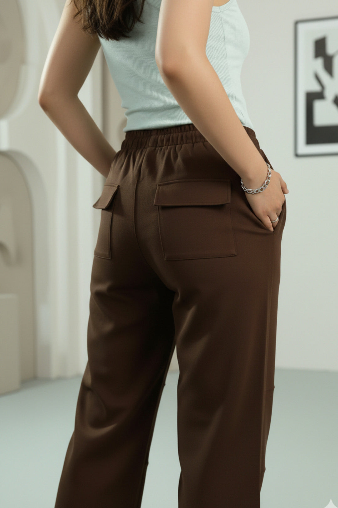 Barrel Brown Oversized Trousers