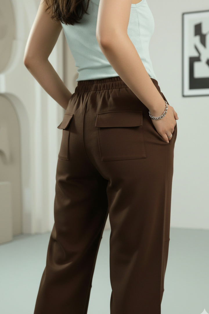 Barrel Brown Oversized Trousers