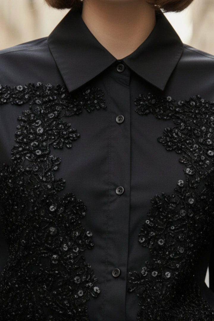 Twilight Luxe Beaded Shirt