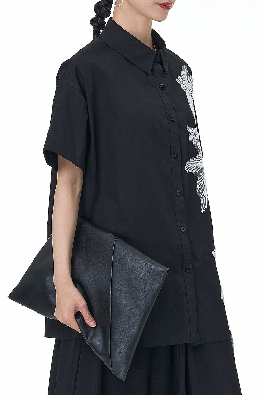 Raya Black Embroidered Shirt