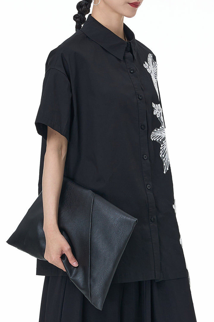 Raya Black Embroidered Shirt