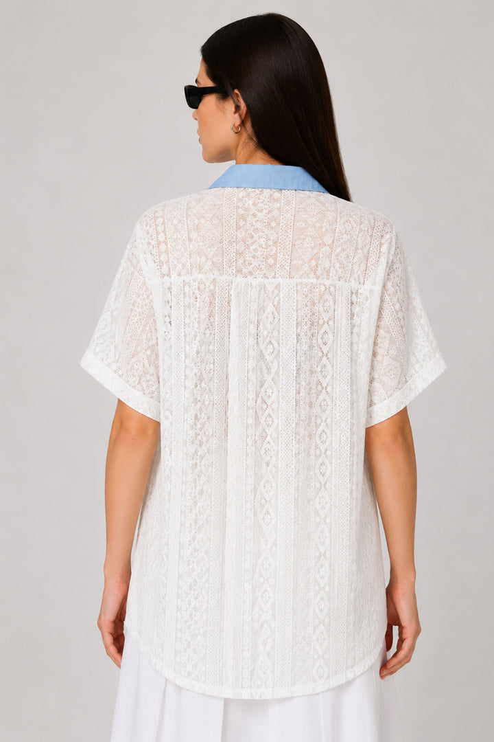 Seabreeze Lace Panel Shirt