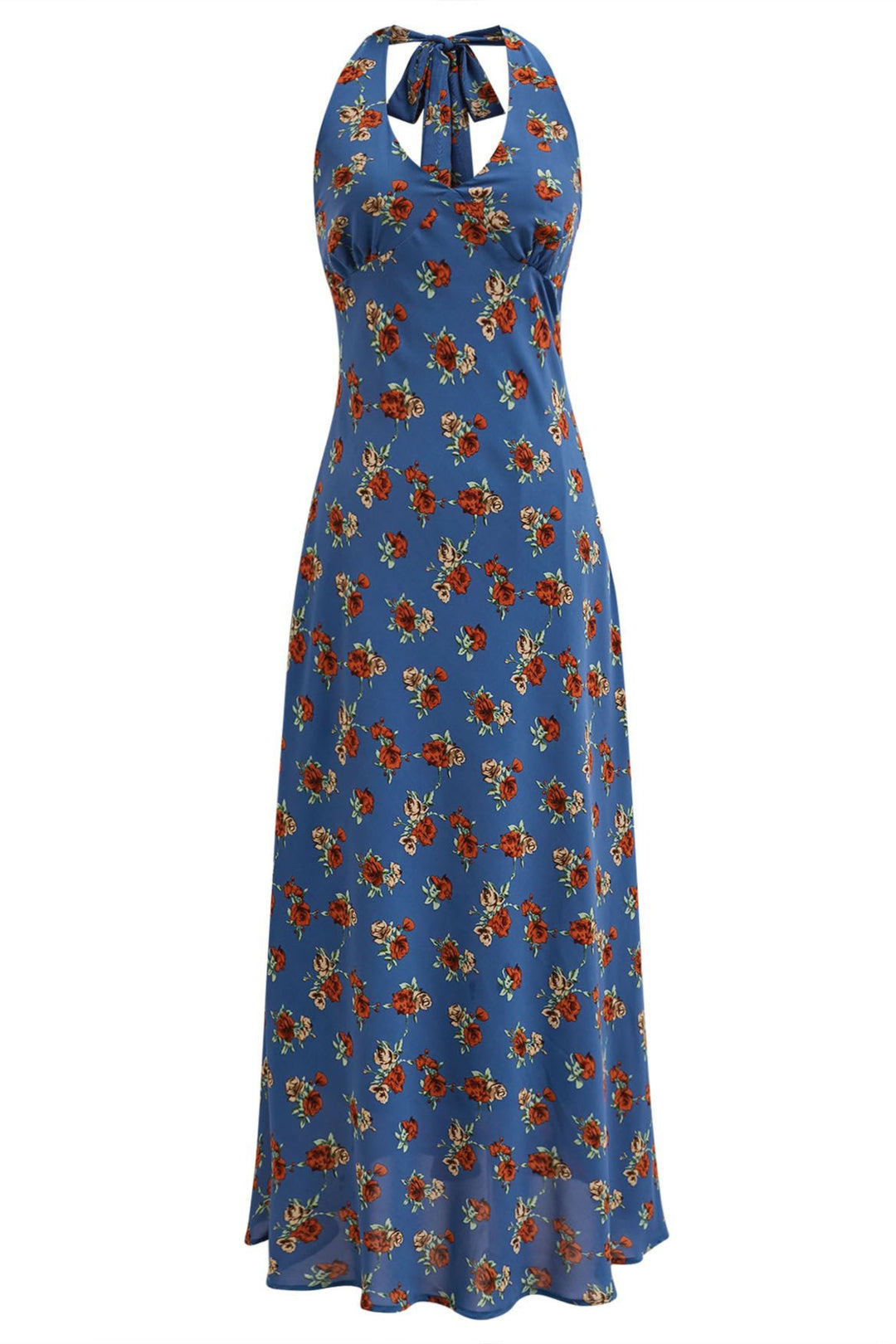 Summer Rose Print Maxi Dress