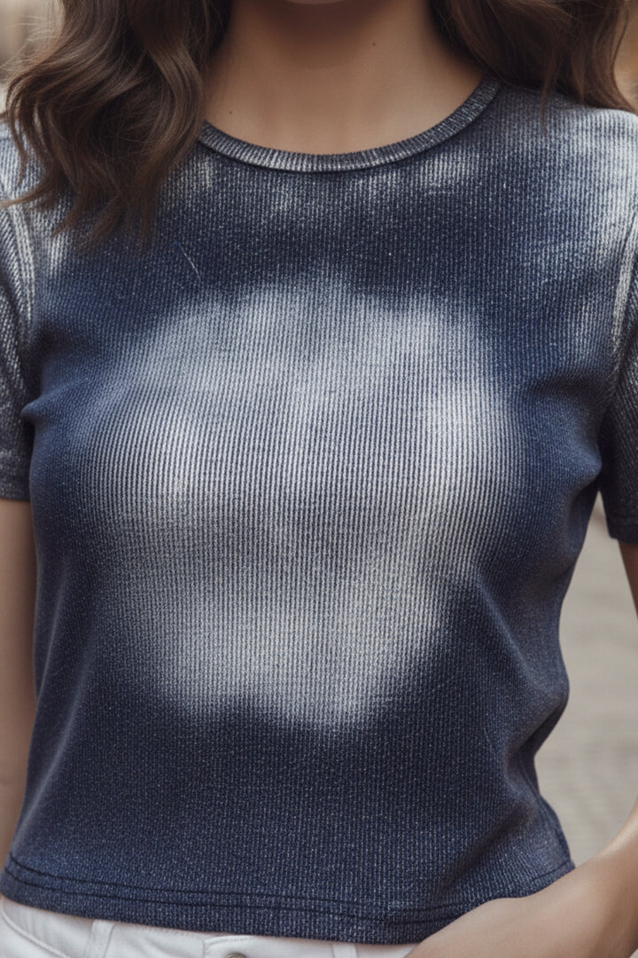 Shimmer Blue Faded Top