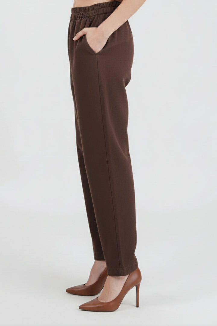 Truffle Brown Relaxed Fit Pants