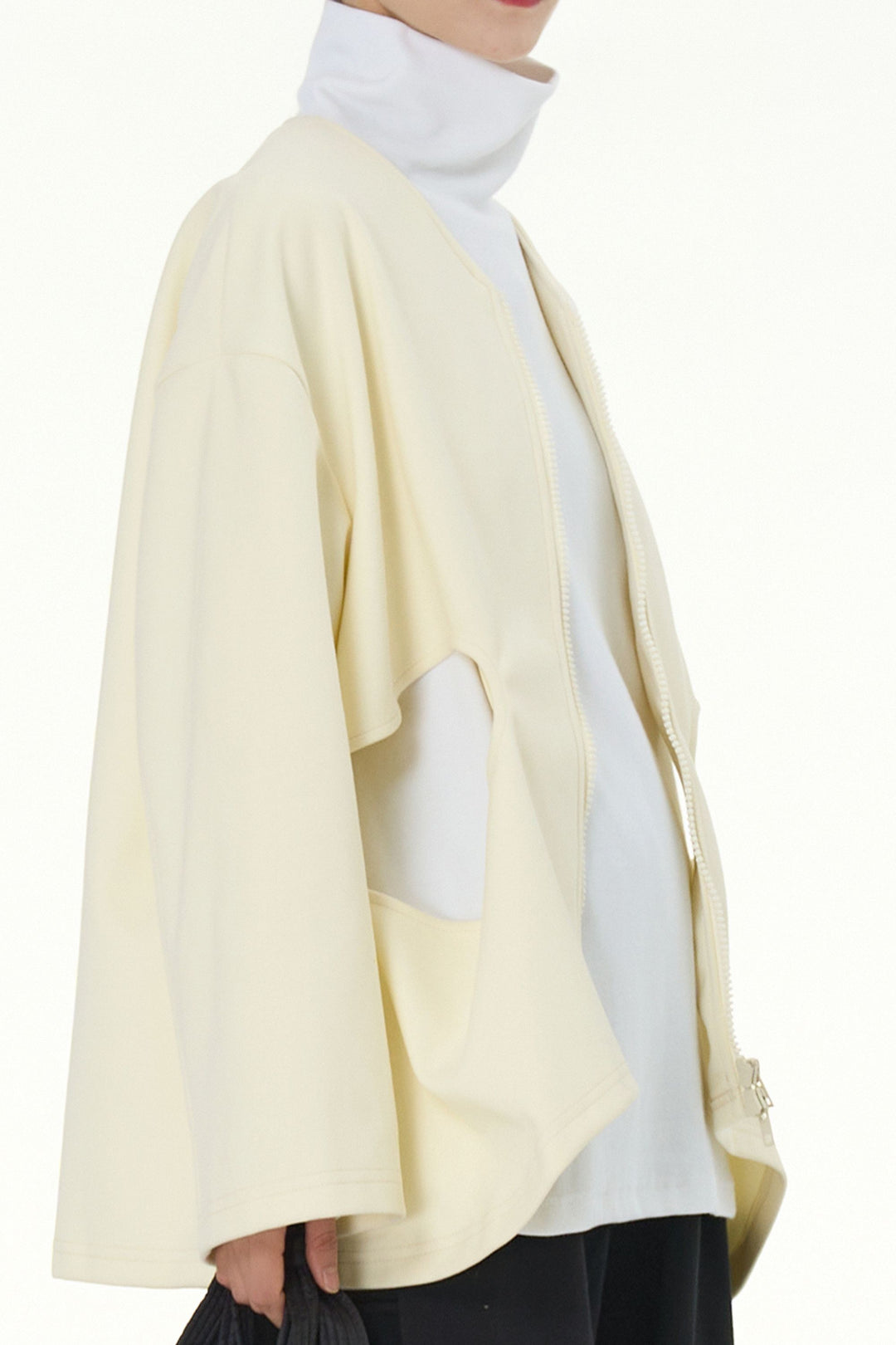 Velour Creme cutout jacket