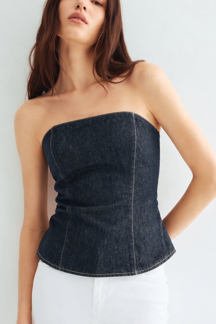 Denim Corset Top