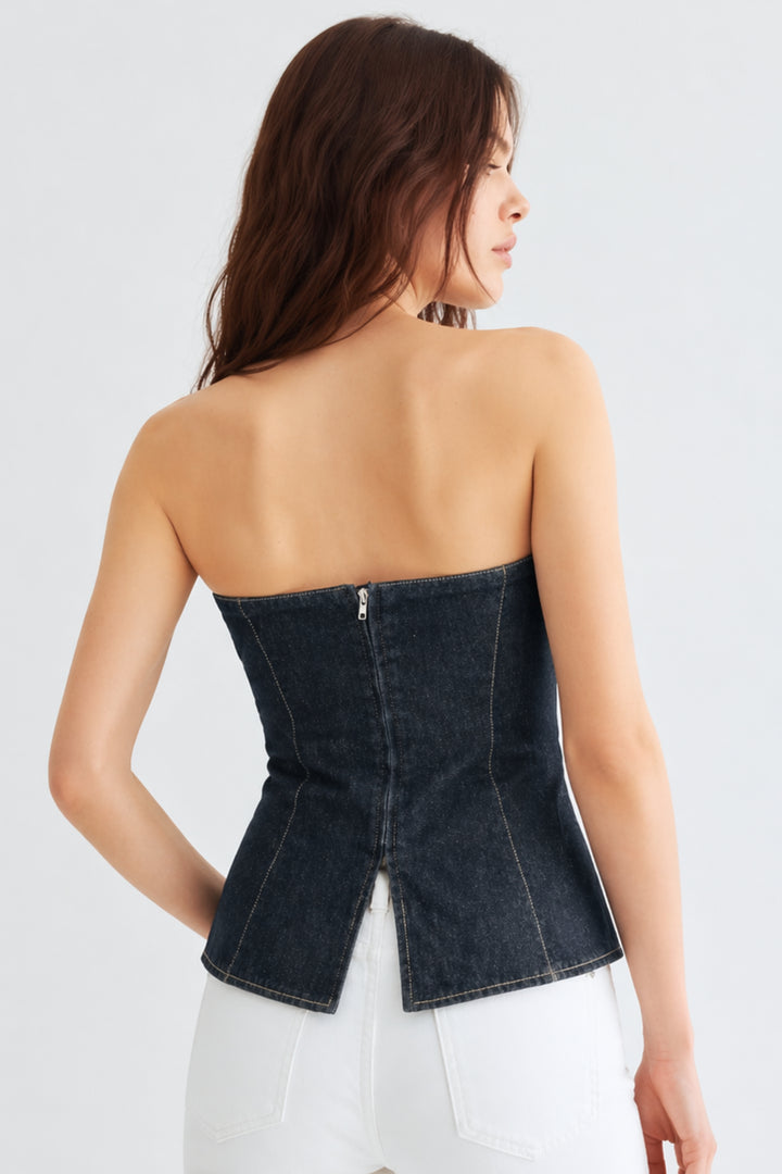 Denim Corset Top