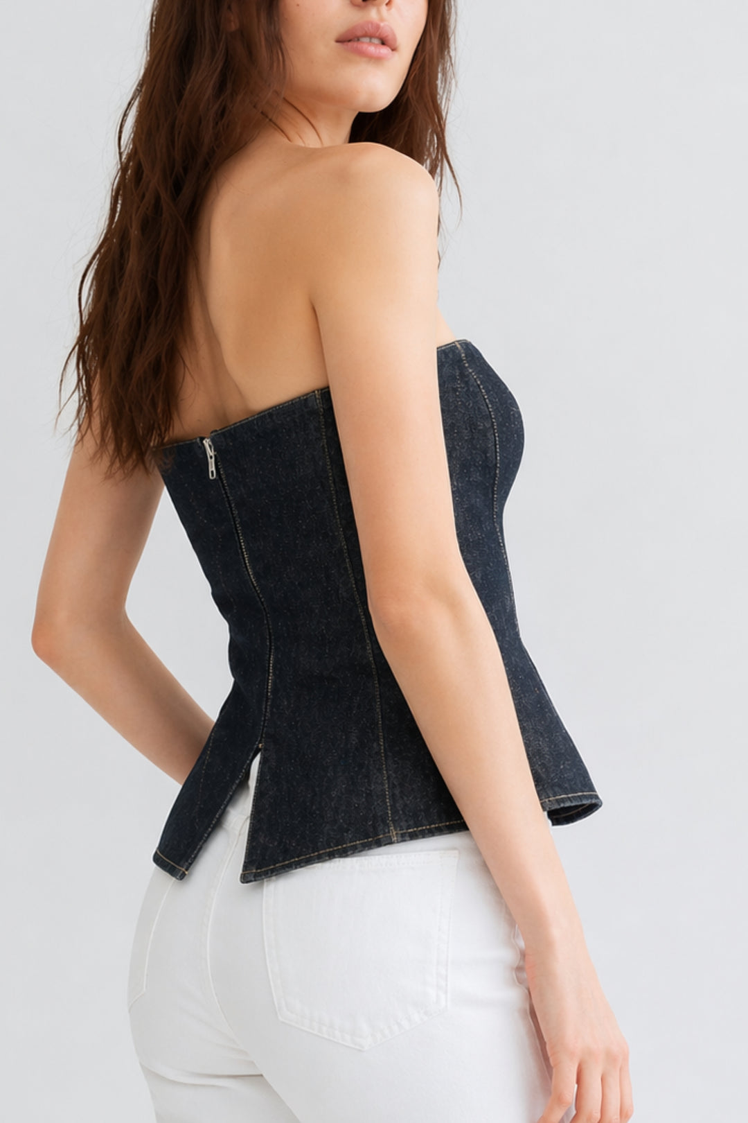 Denim Corset Top