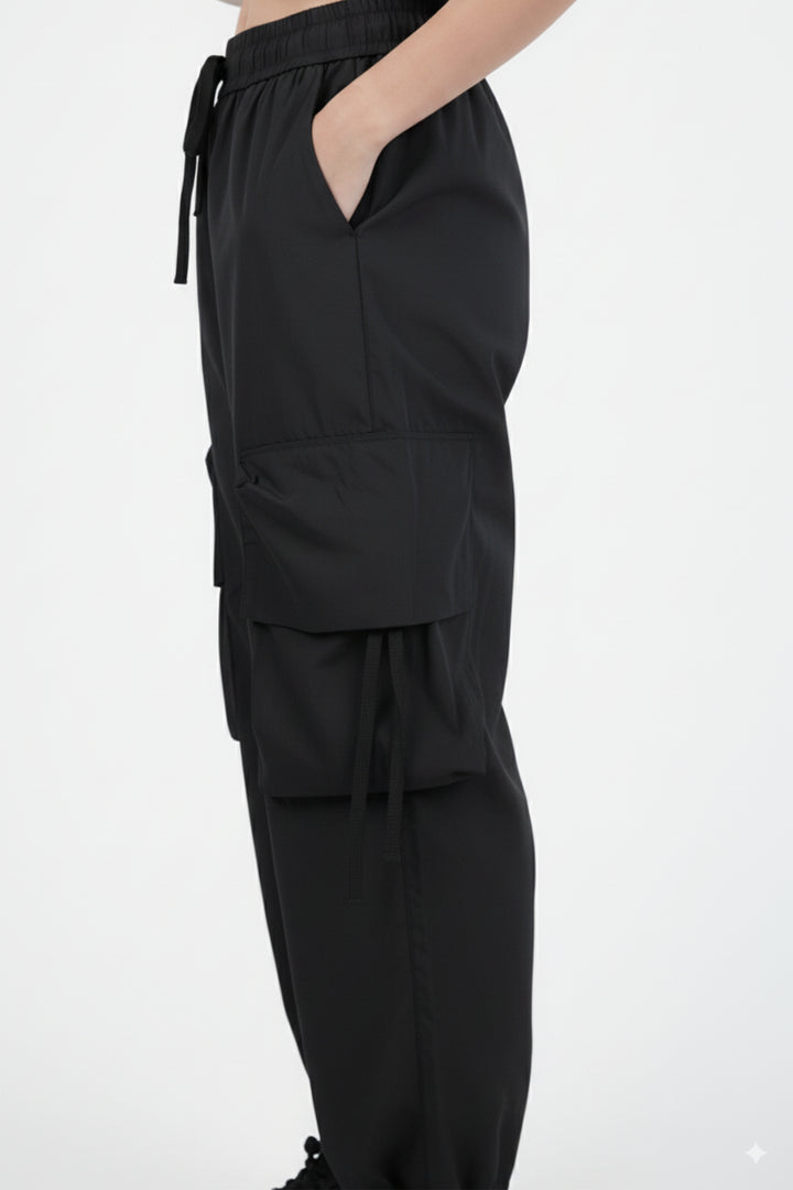 Shadow Black Comfy Cargos