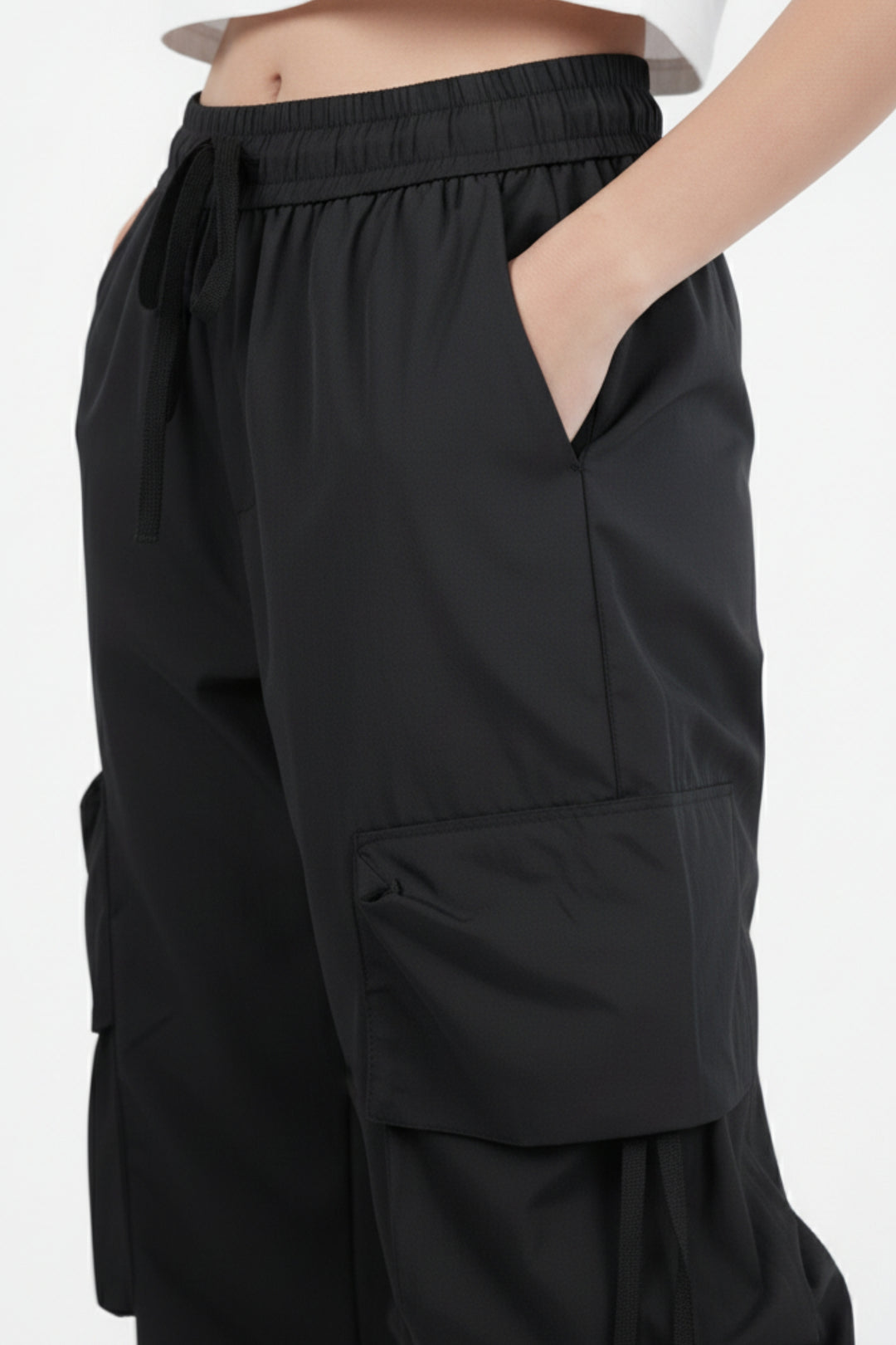 Shadow Black Comfy Cargos