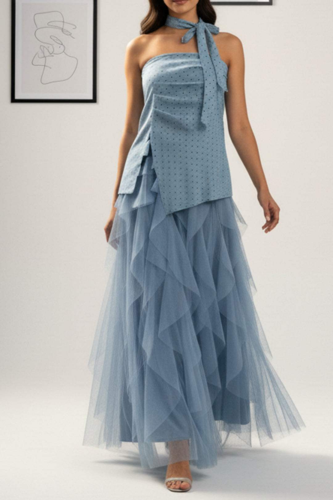 Shades of Sea Ruffle Co-ord set