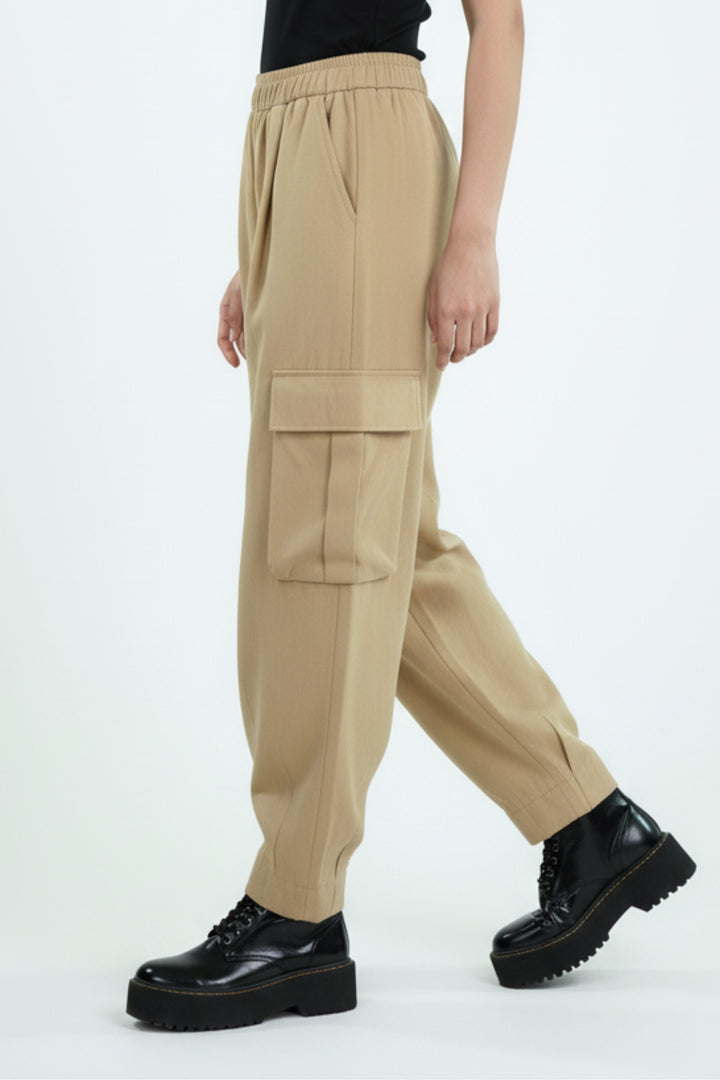 Creamy Yellow Balloon Cargo Pants