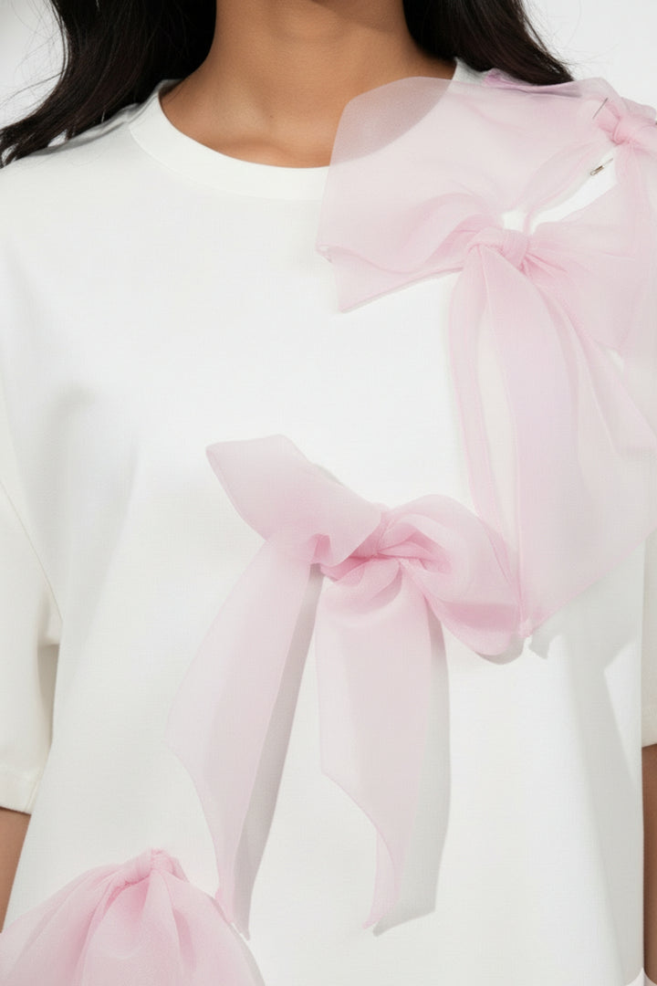Bonita Bows White T-Shirt