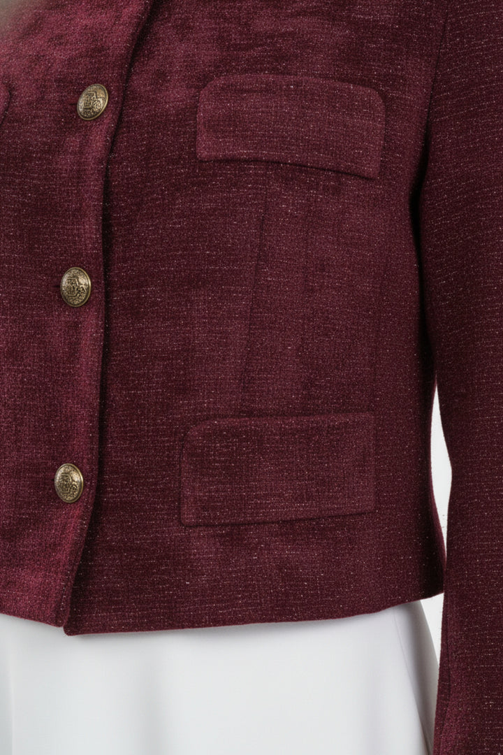 Berry Luster Velvet Blazer