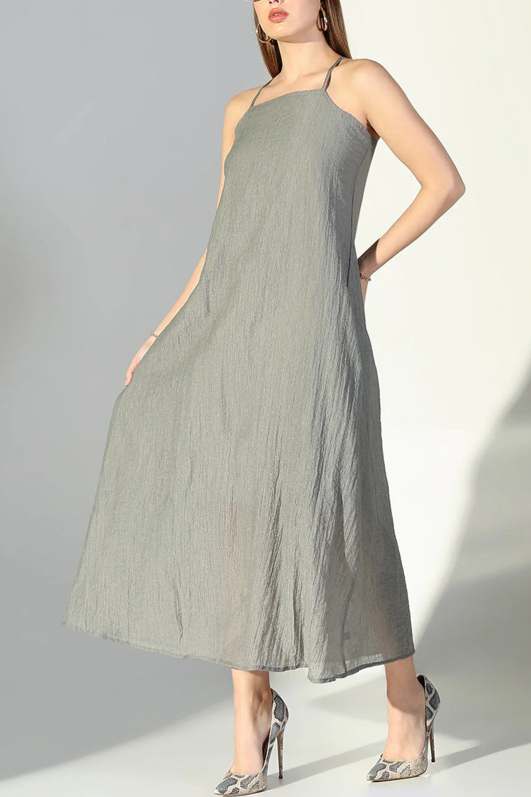 Drift Halter Drape Dress