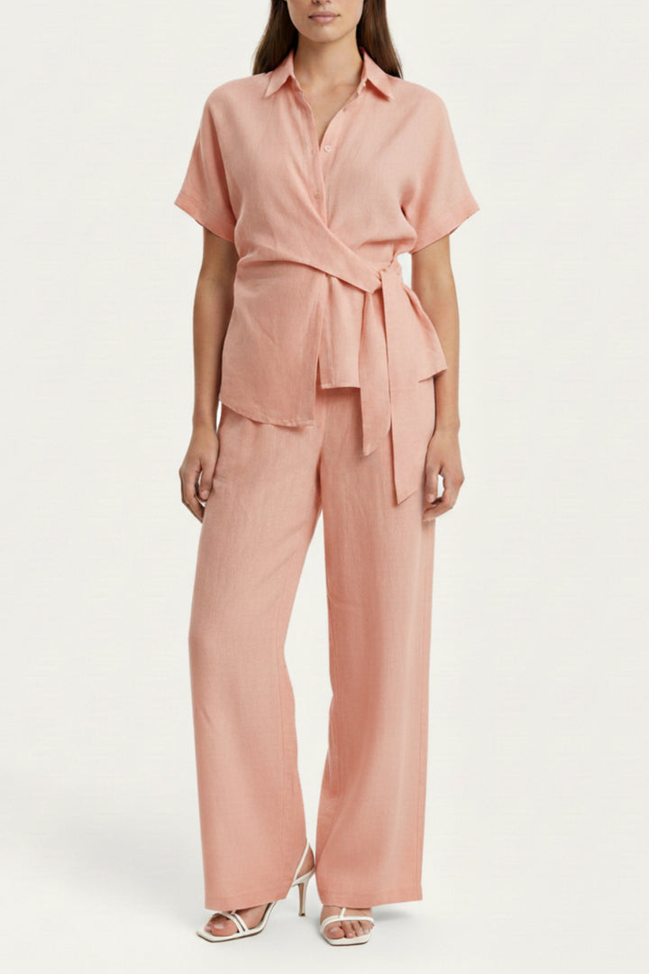 Soft Peach Knot Co-ord Set
