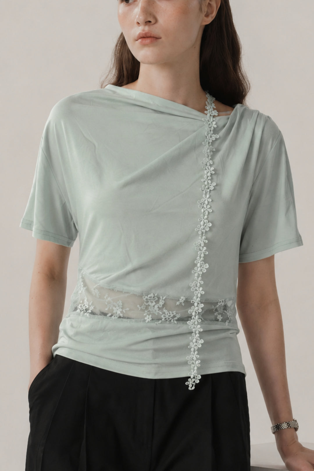 Airy Sheer Waist Top