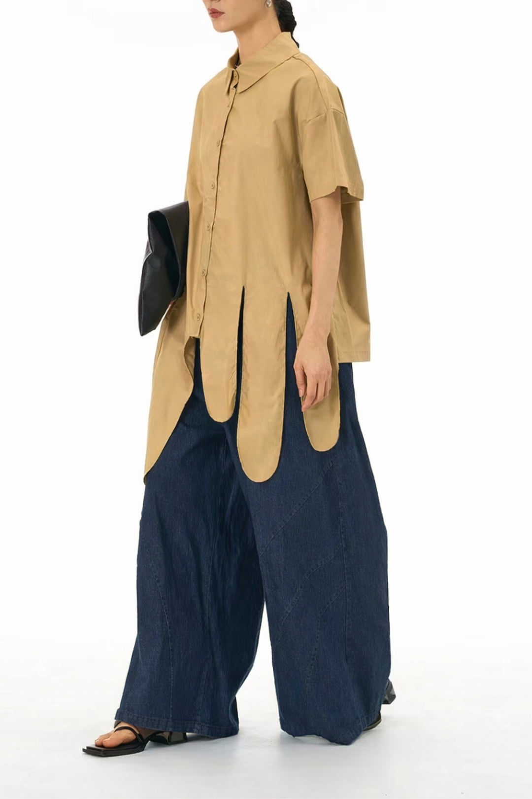 Sand Drift Asymmetric Hem Shirt