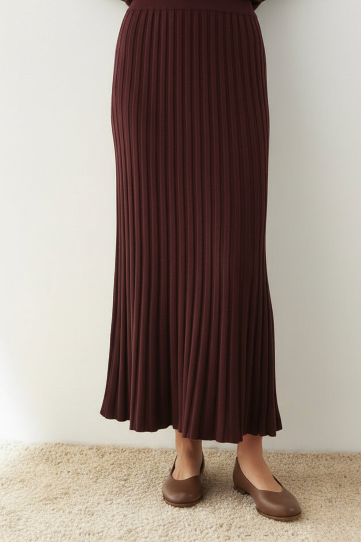 Burnt Maroon Button Down Co-ord Set