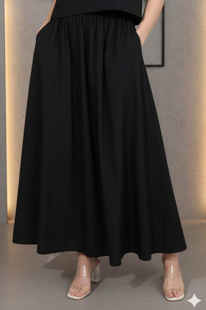 Aria Black Skirt Co-ord Set