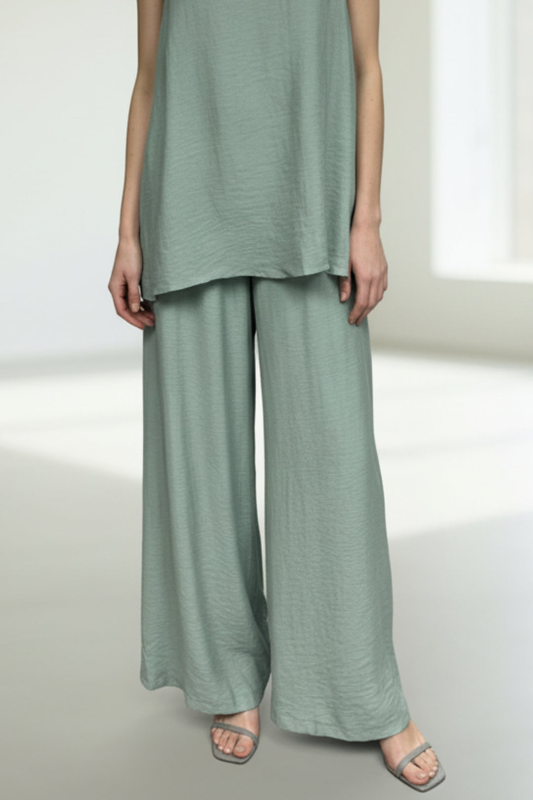 Aria Blue Back slit Comfort Co-Ord Set