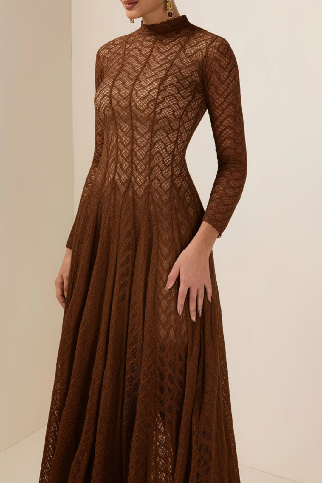 Cinnamon Lace Bodycon Dress