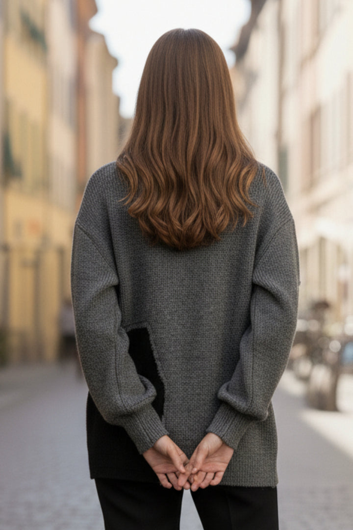 Ash Black Patch Sweater