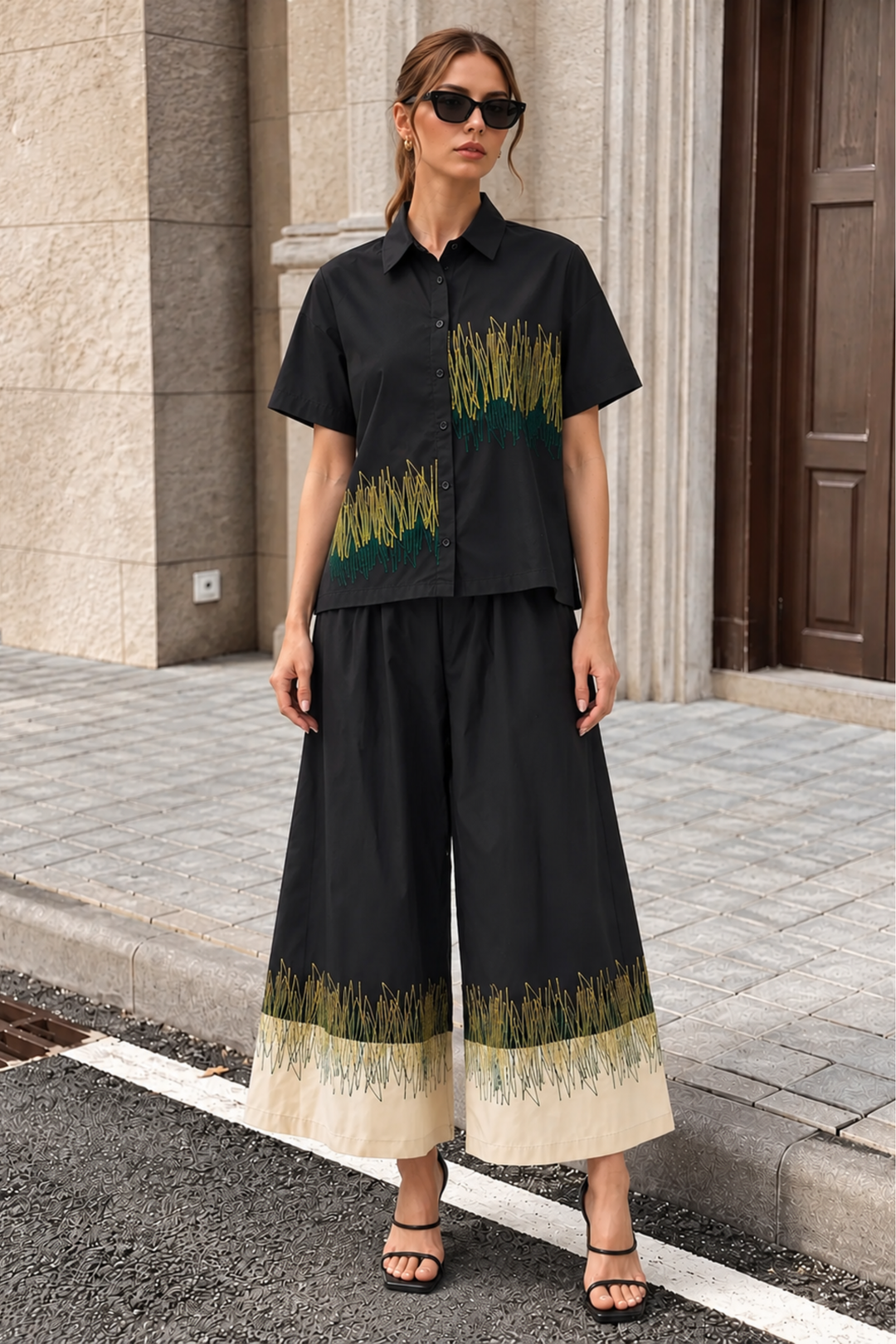 Bonnie Black Embroidered Co-ord Set