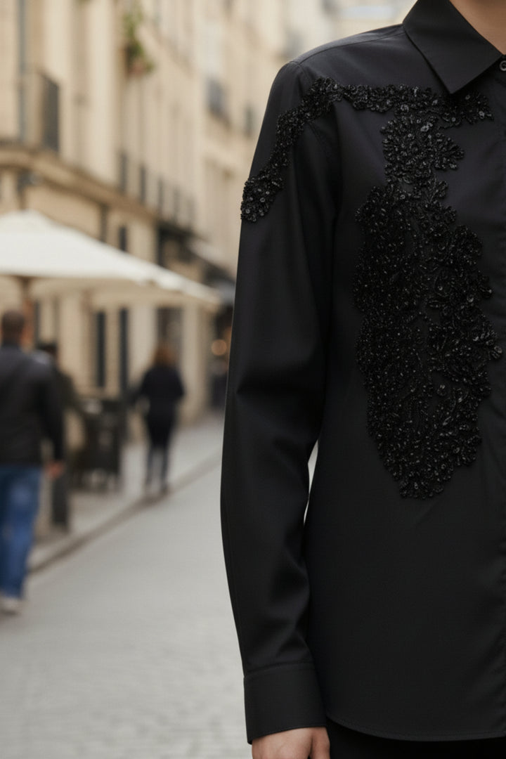 Twilight Luxe Beaded Shirt