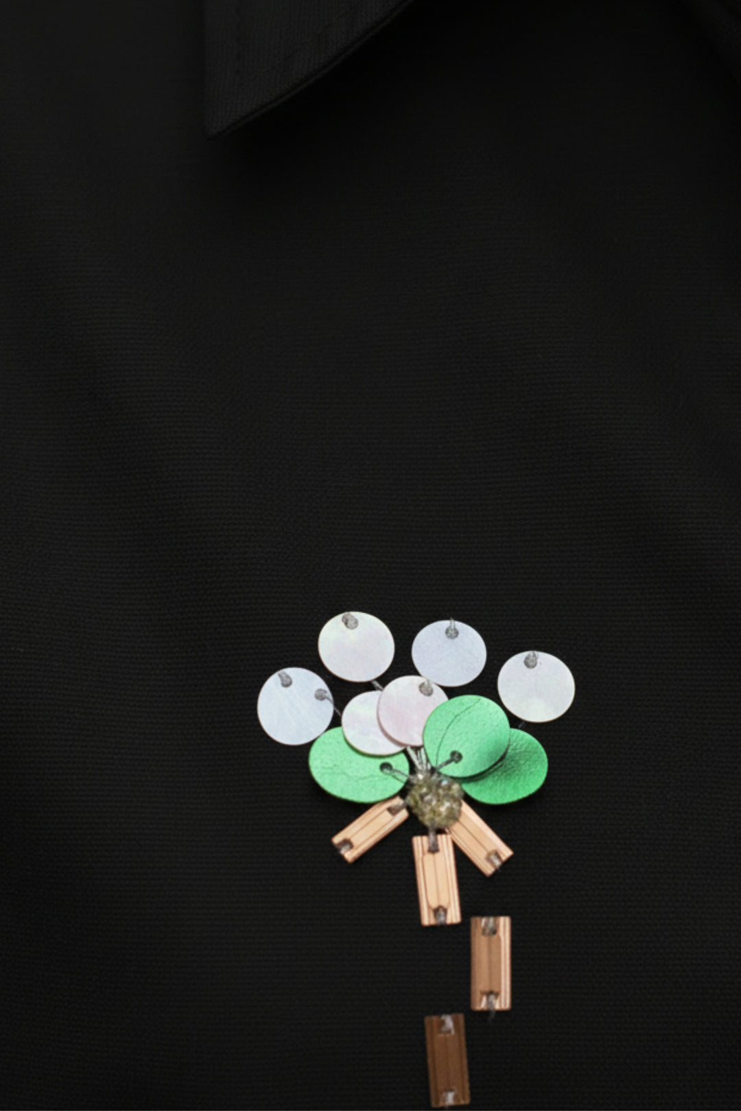 Black Meadow Sequin Shirt