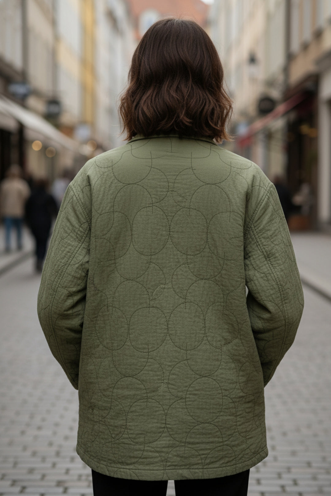 Olive Quilted Shacket