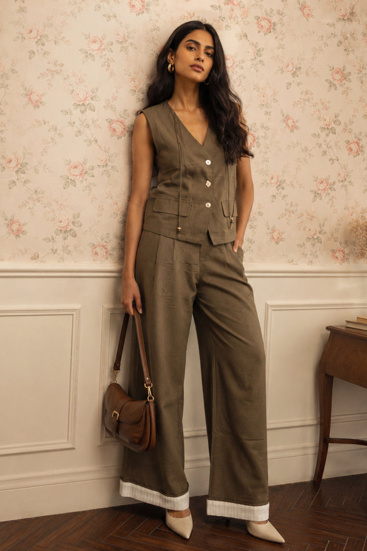 Dark Olive Tailored Co-ord