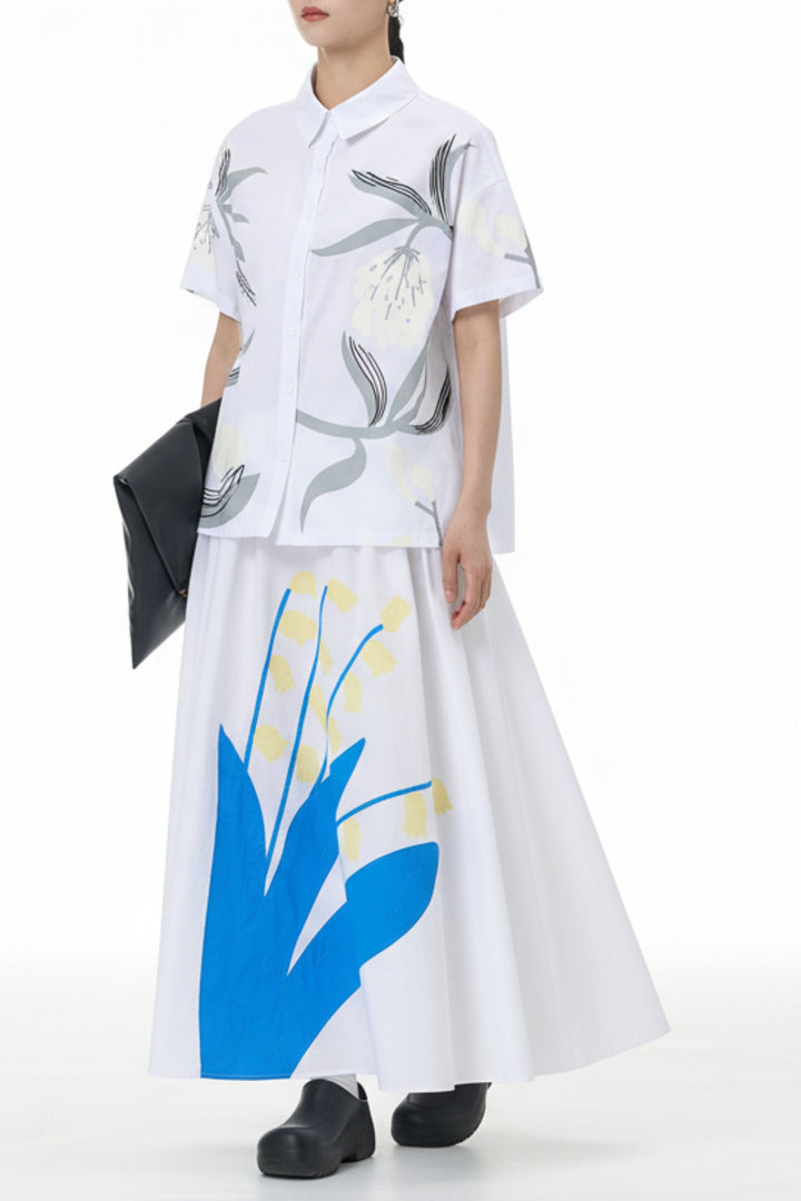 Jasmine White Floral Skirt Co-ord Set