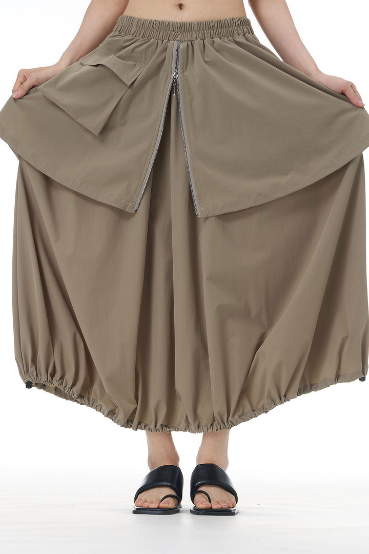 Urban Zipper Drawstring Skirt